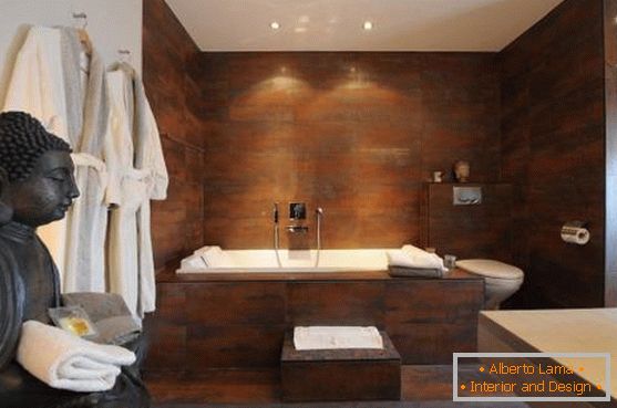 Conception d'une salle de bain et d'un spa de style asiatique
