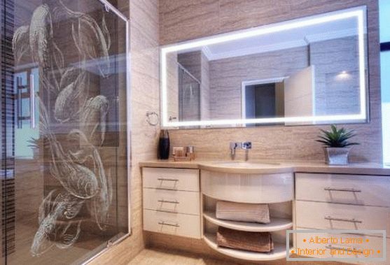 Salle de bain avec des motifs de style chinois