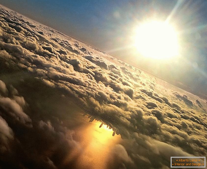 Chicago dans le reflet du lac Michigan