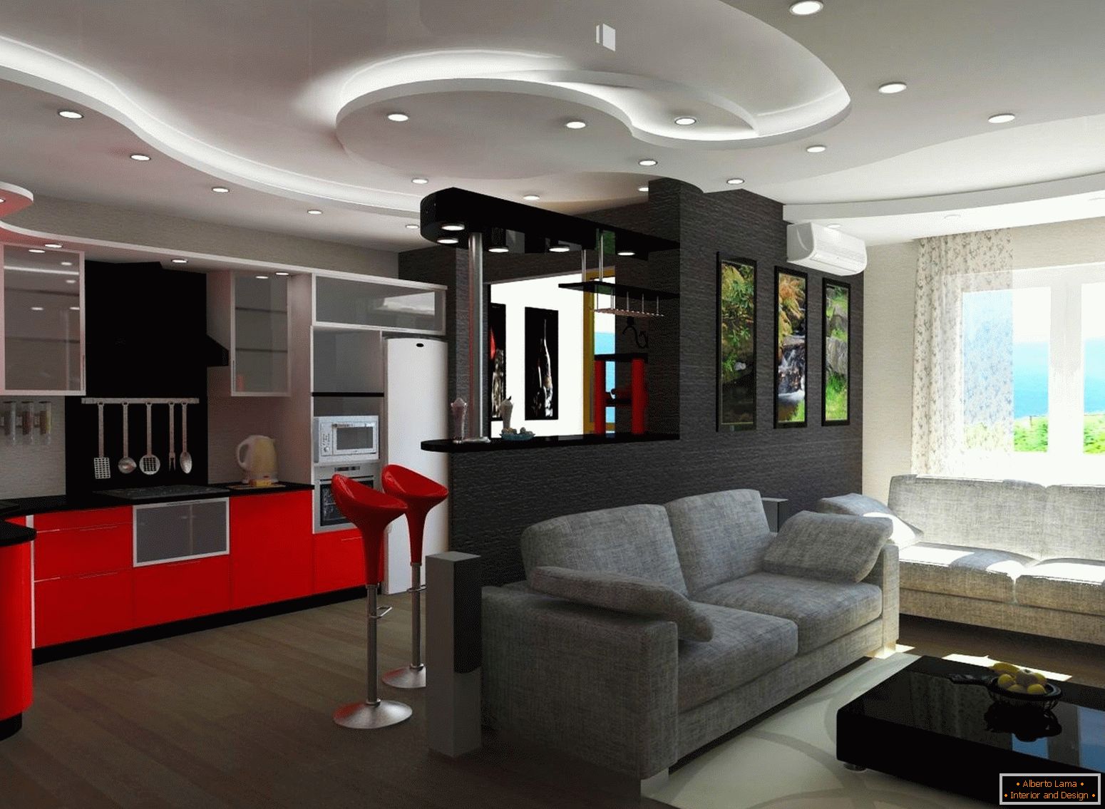 Projet de cuisine et salon design 20 m²