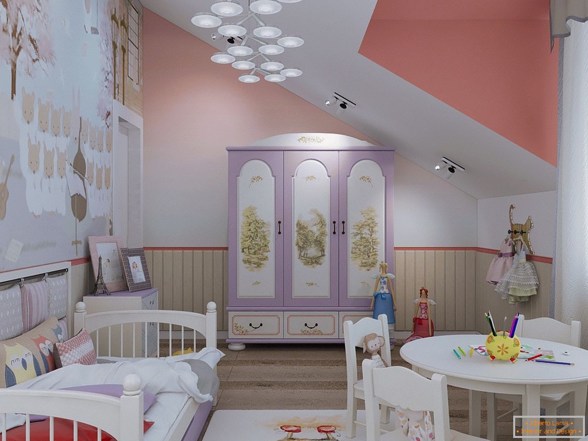 Beau design d'une petite chambre d'enfants
