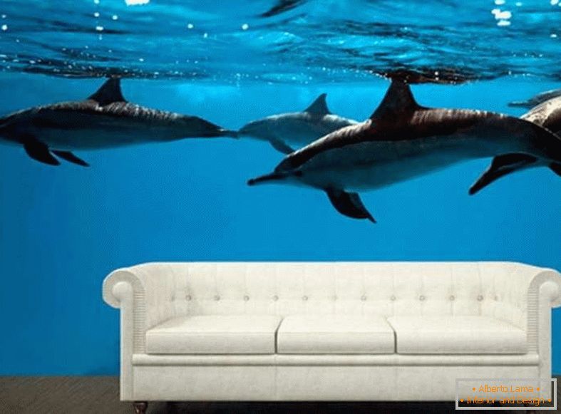 Fonds d'écran 3D avec des dauphins