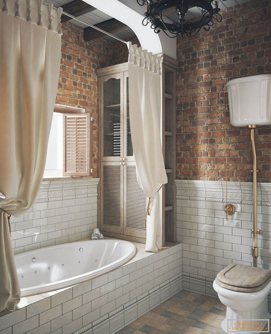 Intérieur d'une petite salle de bain