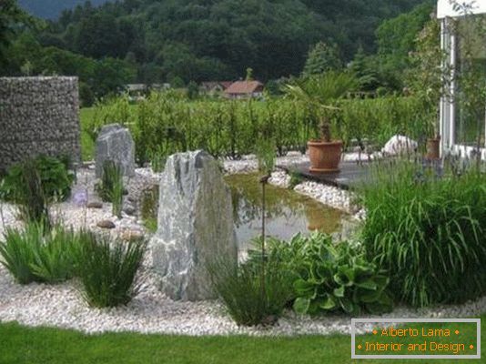 Belles pierres dans le jardin