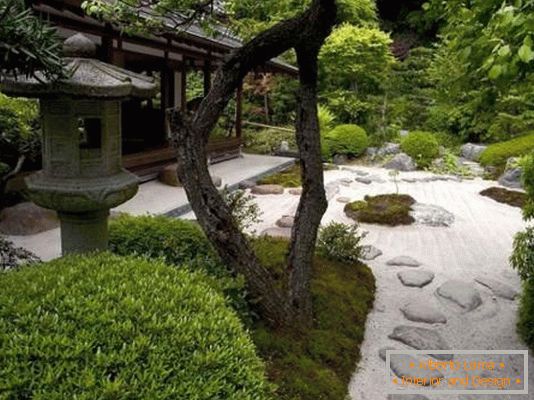 Jardin chinois dans l'esprit du zen