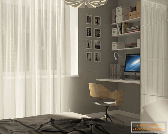 Design luxueux d'un appartement de deux pièces de 48 mètres carrés