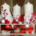 Bougies décor pour le nouvel an