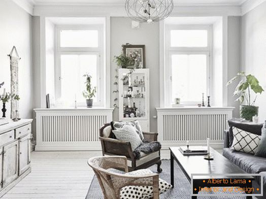 Design classique d'un appartement de style scandinave