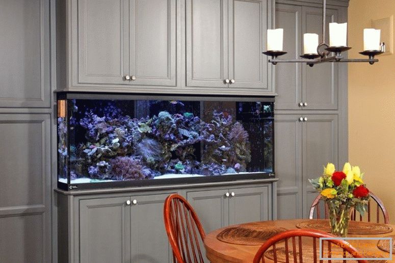 Cabinet avec aquarium