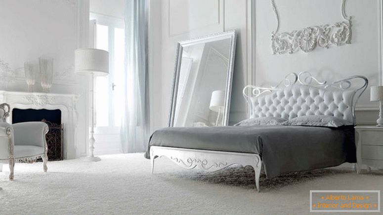 moderne-meubles-chambre-à-coucher-blanc-chambre-design-idées-viennent-avec-blanc-capitonné-tête de lit-sur-fer-cadre-de-lit-et-classique-blanc-nighstand-en-sculpture-plus-blanc- fauteuil-tufté classique