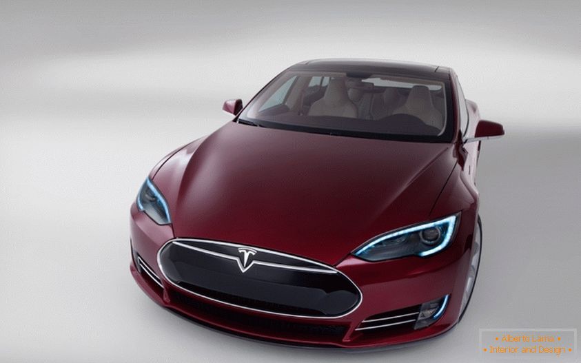 voiture électrique Tesla S silver
