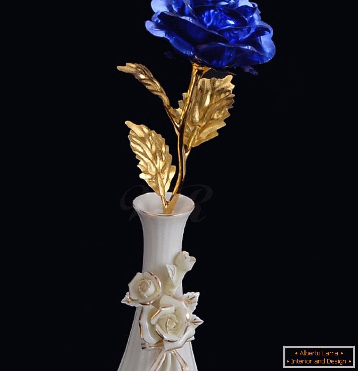 Forever-Love-Gold-Feuille-Rose-Préserve-Normale-Or-Fleur-Rose-Bleu-Couleur-pour-décoration-Mariage-Noël