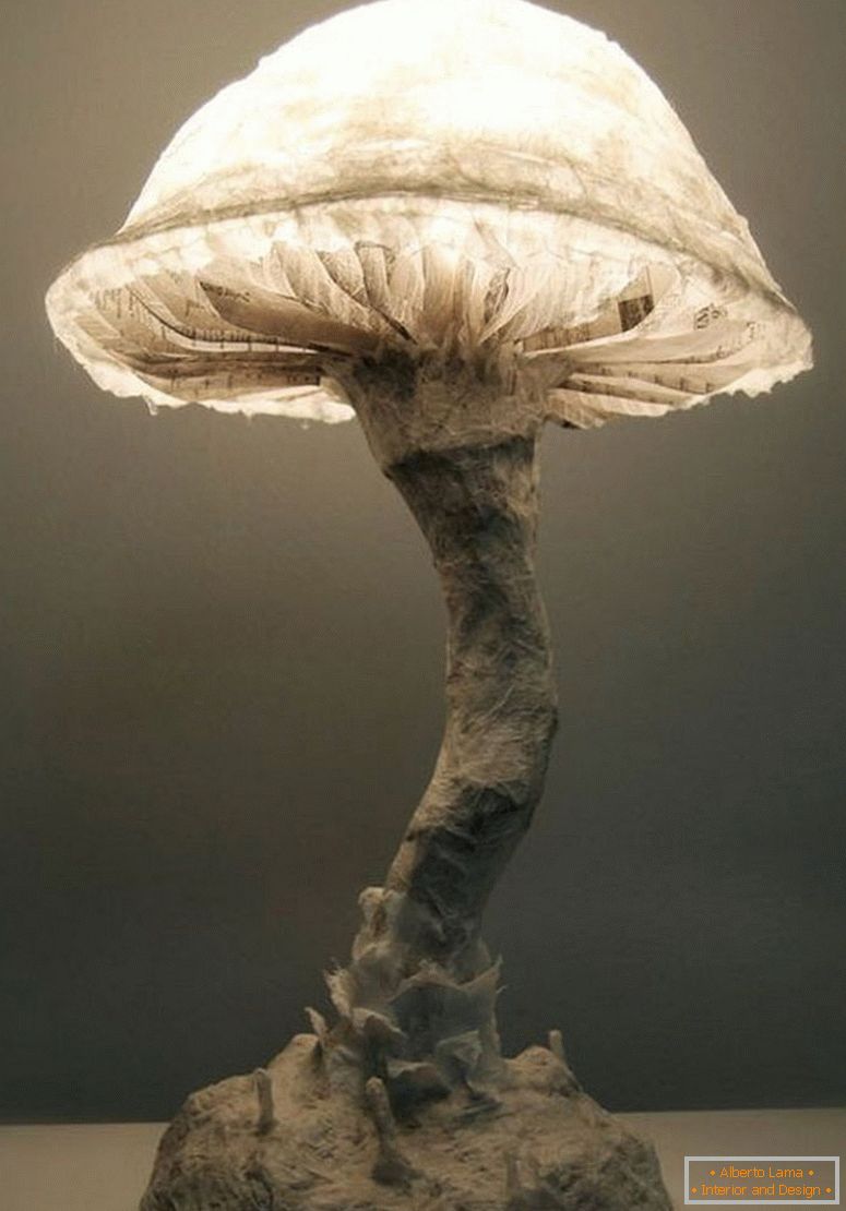 Lampe en forme de champignon