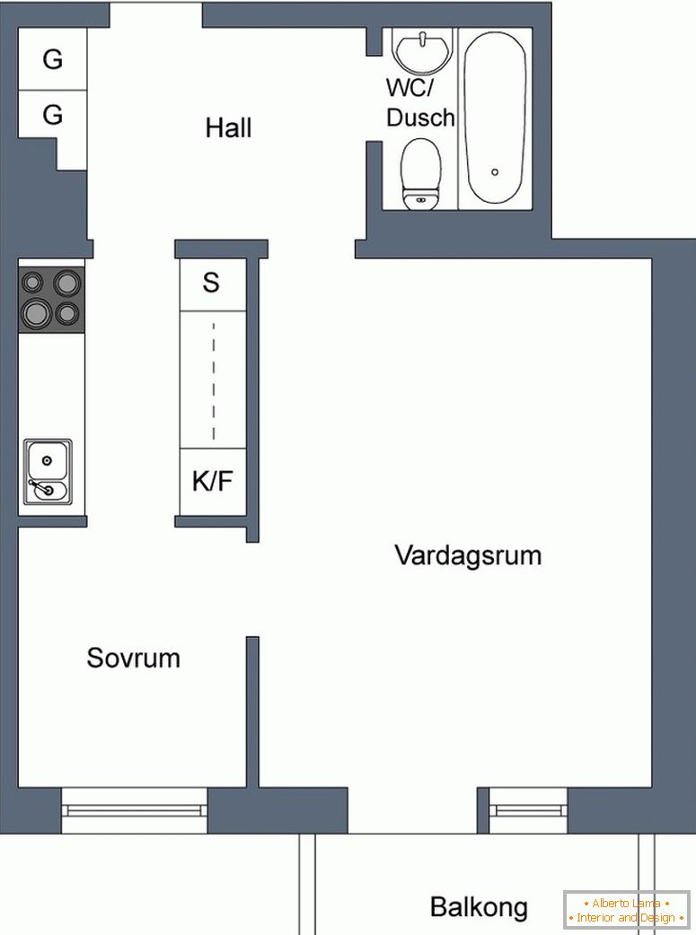 Appartement 1 chambre avec balcon