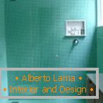 Salle de bain aux couleurs turquoises