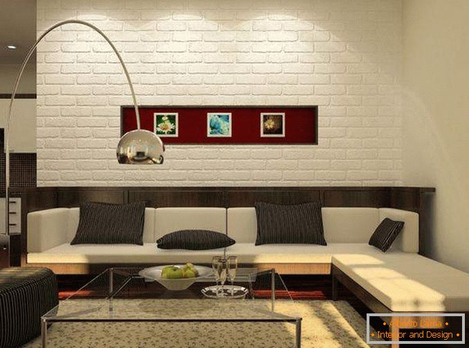 Design d'intérieur d'un appartement d'une pièce à Khrouchtchevka dans le style du minimalisme