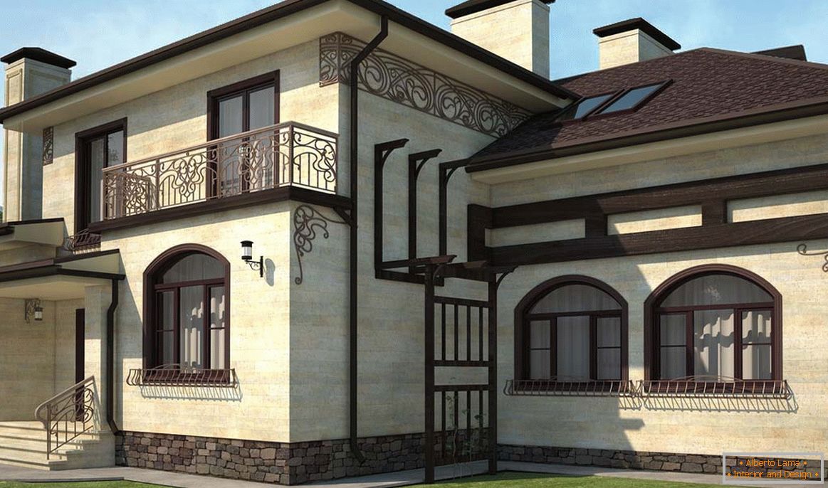 Maison avec une façade légère