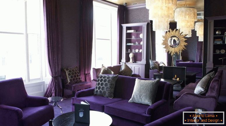 Combinaison de couleurs à la mode pour l'intérieur 2016 couleur violette