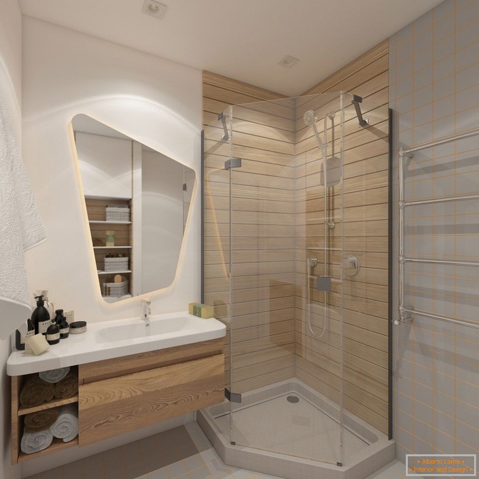 Design d'intérieur de salle de bain en eco-style