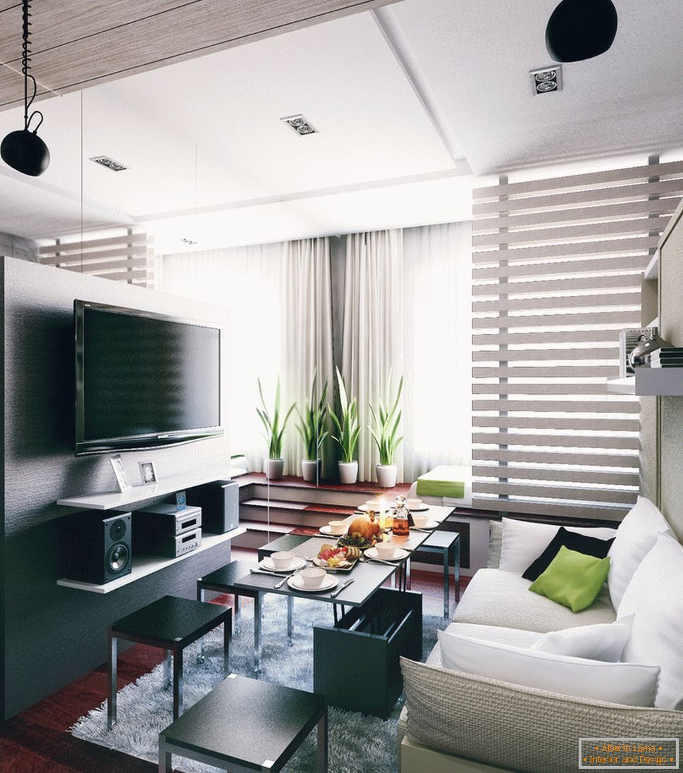 Design d'intérieur d'un petit appartement de style loft - фото 2