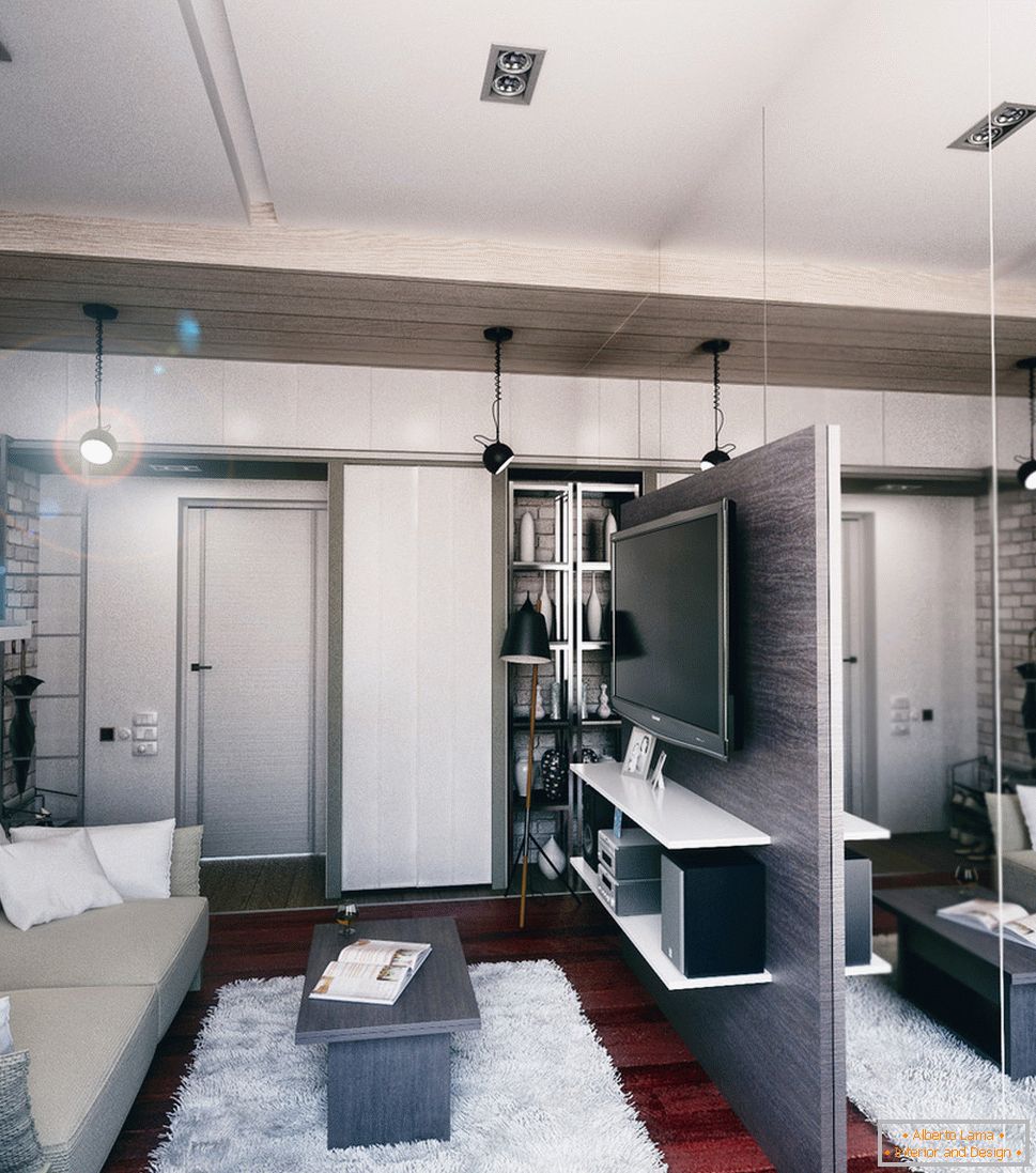 Design d'intérieur d'un petit appartement de style loft - фото 3