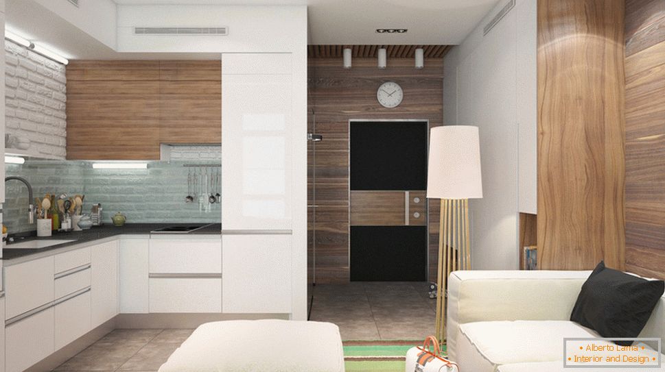 Design d'intérieur d'un petit appartement aux couleurs claires - фото 5