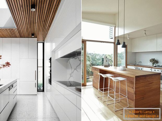 intérieurs de cuisines dans une photo de style moderne