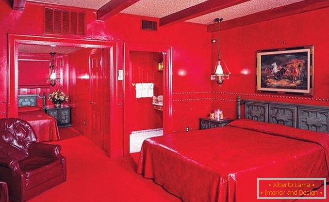 design de chambre rouge, photo 28