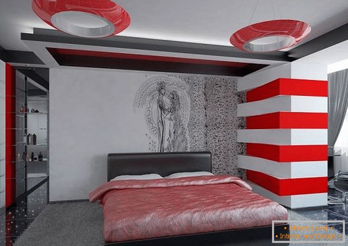 design de chambre rouge, photo 7