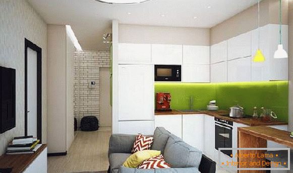 cuisine design avec canapé 18 m², photo 23