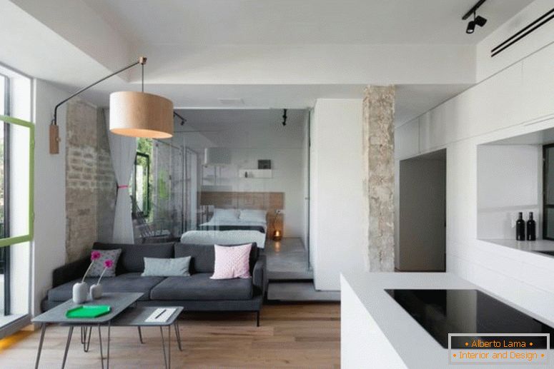 tel-aviv-appartement-avec-design-japonais-influences-chambre-derrière-canapé