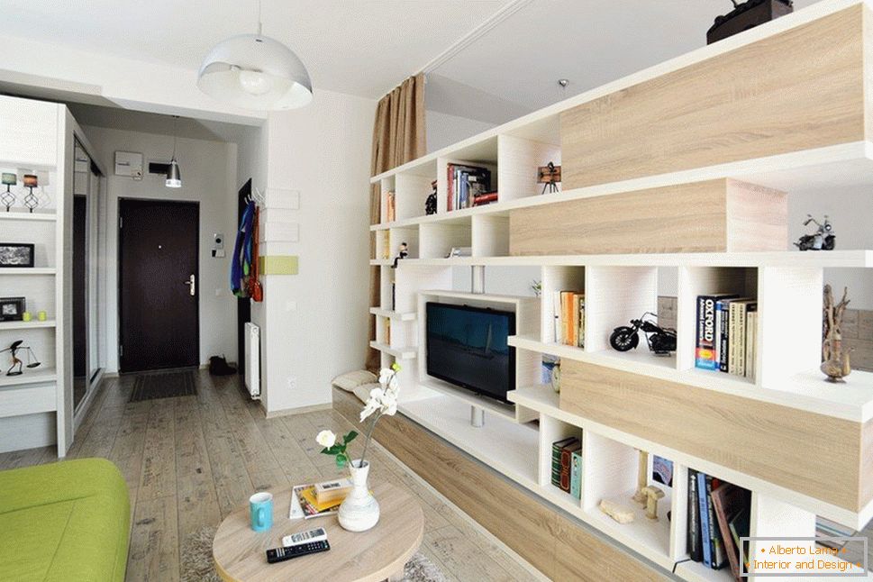 Design d'appartement d'une pièce 46 m2