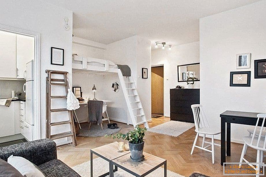Уютный и продуманный design d'intérieur d'un petit appartement