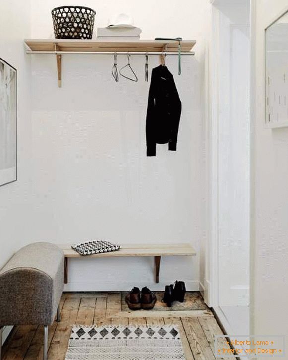 Conception d'un petit appartement de 30 m2 - l'idée de la conception d'une antichambre