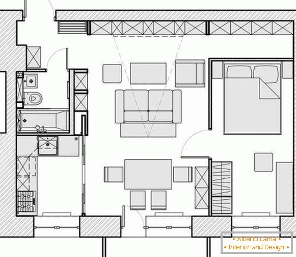 Appartement design 40 m² - aménagement photo des chambres