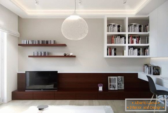 Idées de design moderne pour un appartement d'une pièce de 40 m²