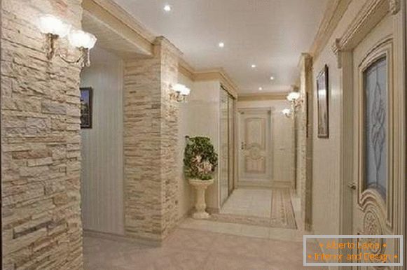 conception de couloir avec photo de pierre décorative, photo 30