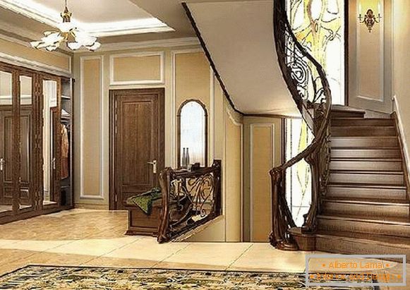 couloir dans la maison avec escalier photo design, photo 35