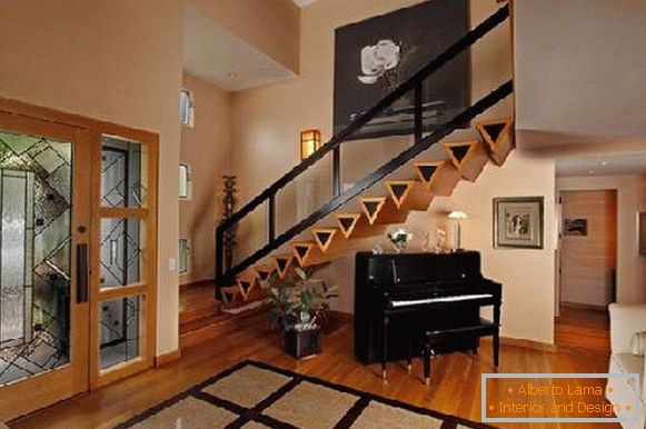 couloir dans la maison avec des escaliers photo design, photo 39