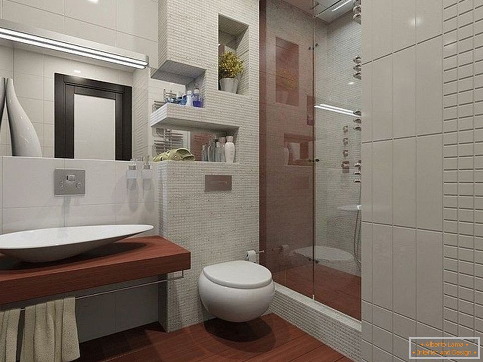 Salle de bain avec WC et douche