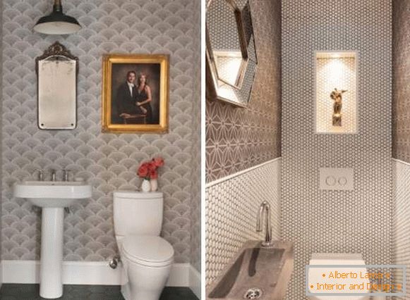 Conception de toilette grise - photo idées modernes de 2017
