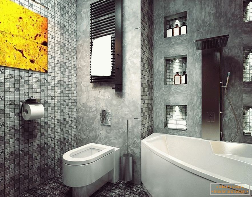 Intérieur de la salle de bain dans un style éclectique