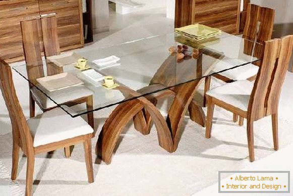 table à manger en verre design, photo 17