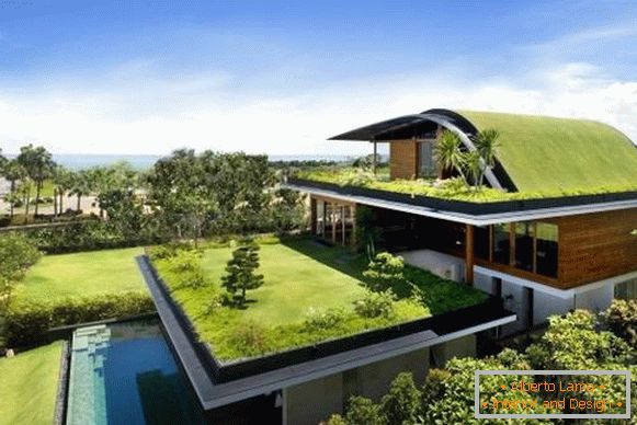 Belles maisons dans le style high-tech et eco