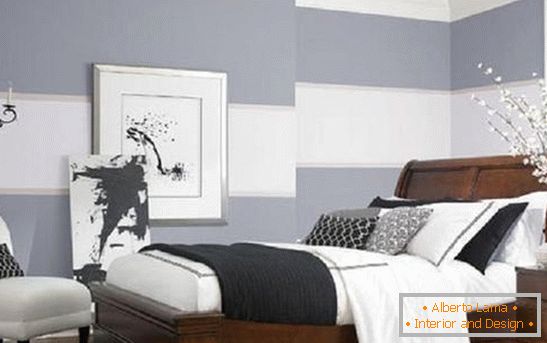 Chambre à coucher dans des couleurs froides