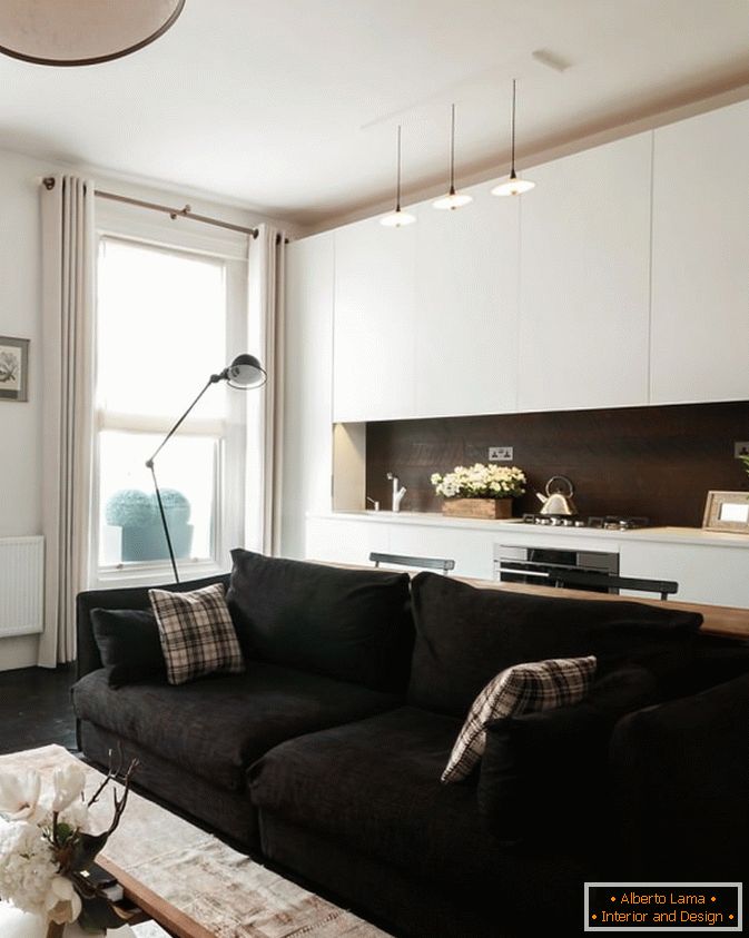 Appartement-studio cuisine dans un style moderne