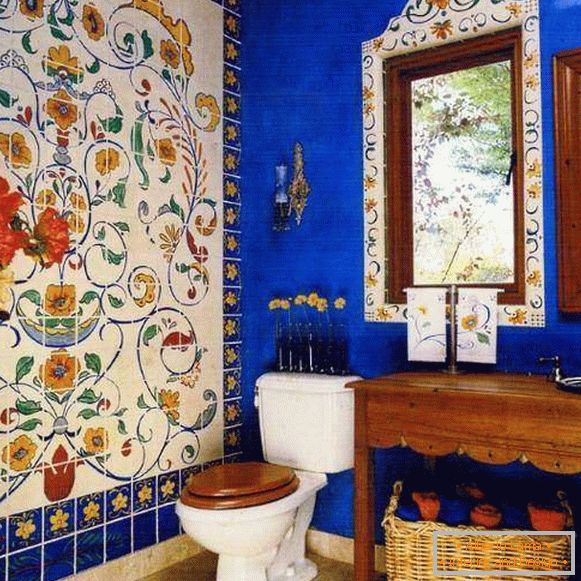 Design d'intérieur en style ethnique - photo salle de bain