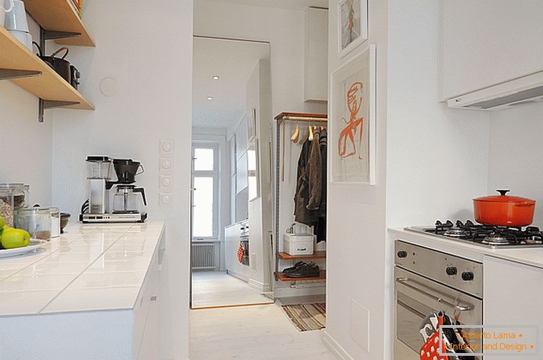 Cuisine de petits appartements de luxe en Suède