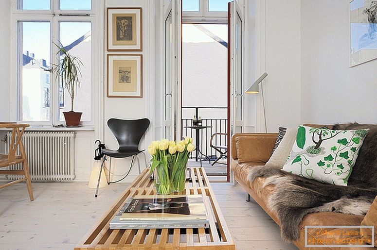 Salon de petits appartements de luxe en Suède