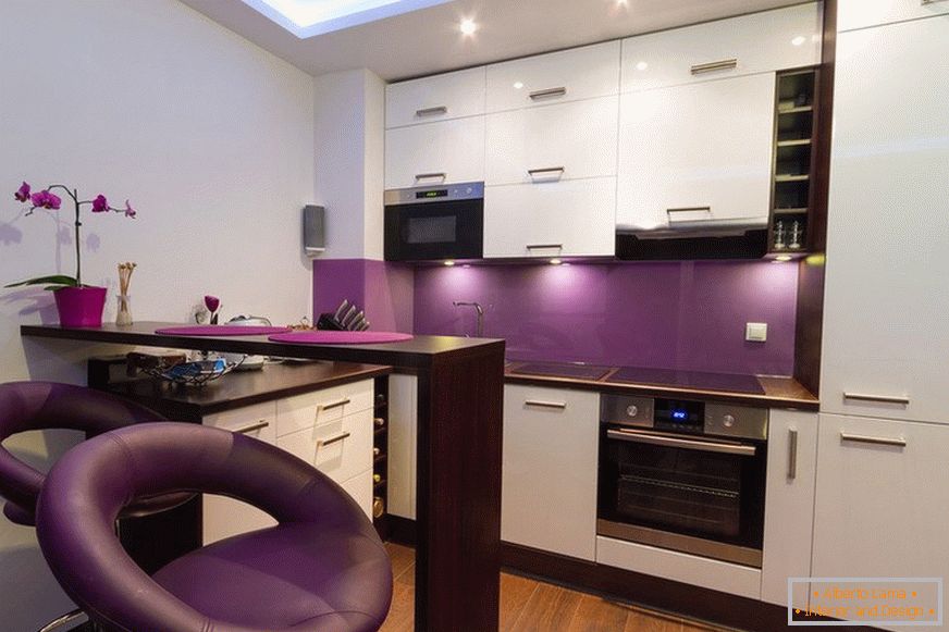Design de cuisine violette в стиле модерн